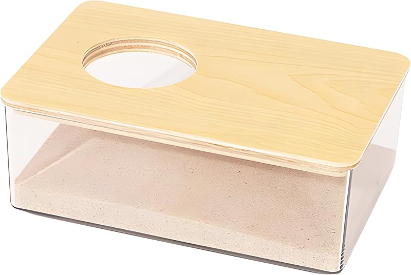 PLUSHCEWT Hamster Sand Bath Container for Syrian Mice Gerbils 15.5x10.5x6 cm