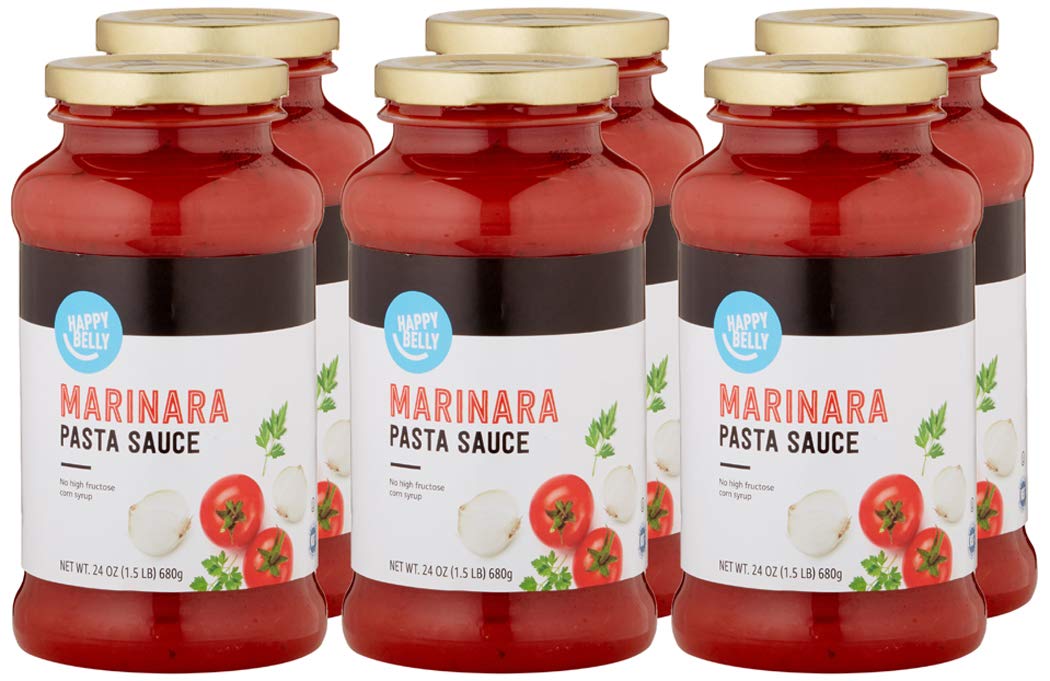 Amazon Brand Happy Belly Marinara Sauce, 24 oz (Pack of