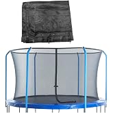 Upper Bounce Machrus Round Trampoline Net Replacement, Tear and Weather-Resistant with Adjustable Straps, Lightweight, Foldable
