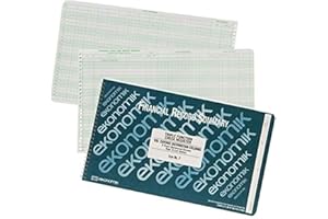 Ekonomik F Wirebound Form F Check Register with 5 Credit/15 Expense Columns, 8-3/4X14-3/4, Green;white