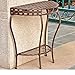 International Caravan Santa Fe Half Moon Patio Wall Table in Brown