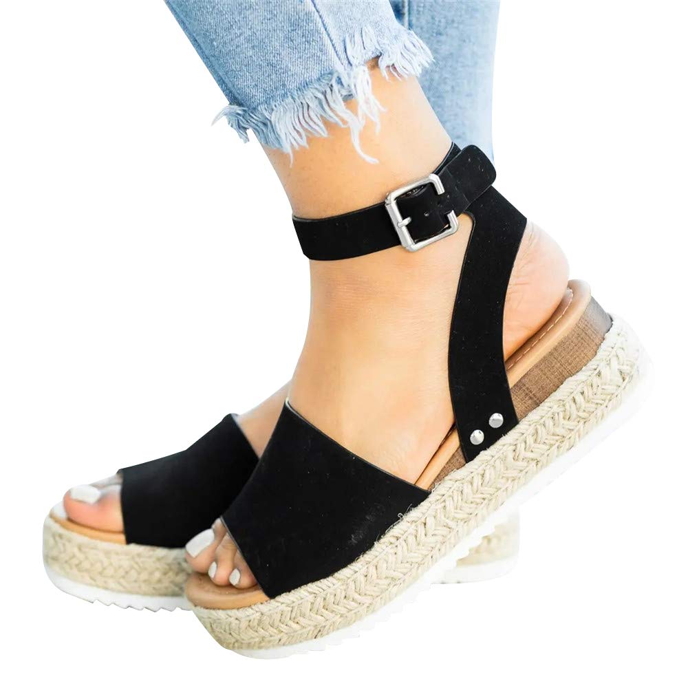 ankle strap espadrille platform sandal
