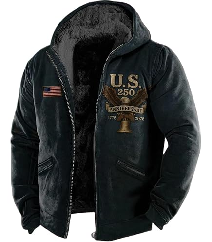Amazon.com: U.S. 250Th Anniversary Fleece-Lined Men's Jacket 1776