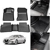 KUST Custom Fit Floor Mats for 2019-2025 2026 Nissan Altima Accessories All Weather Floor Mat Carpet Liners Front Rear 2 Row Seat Black Liner TPE