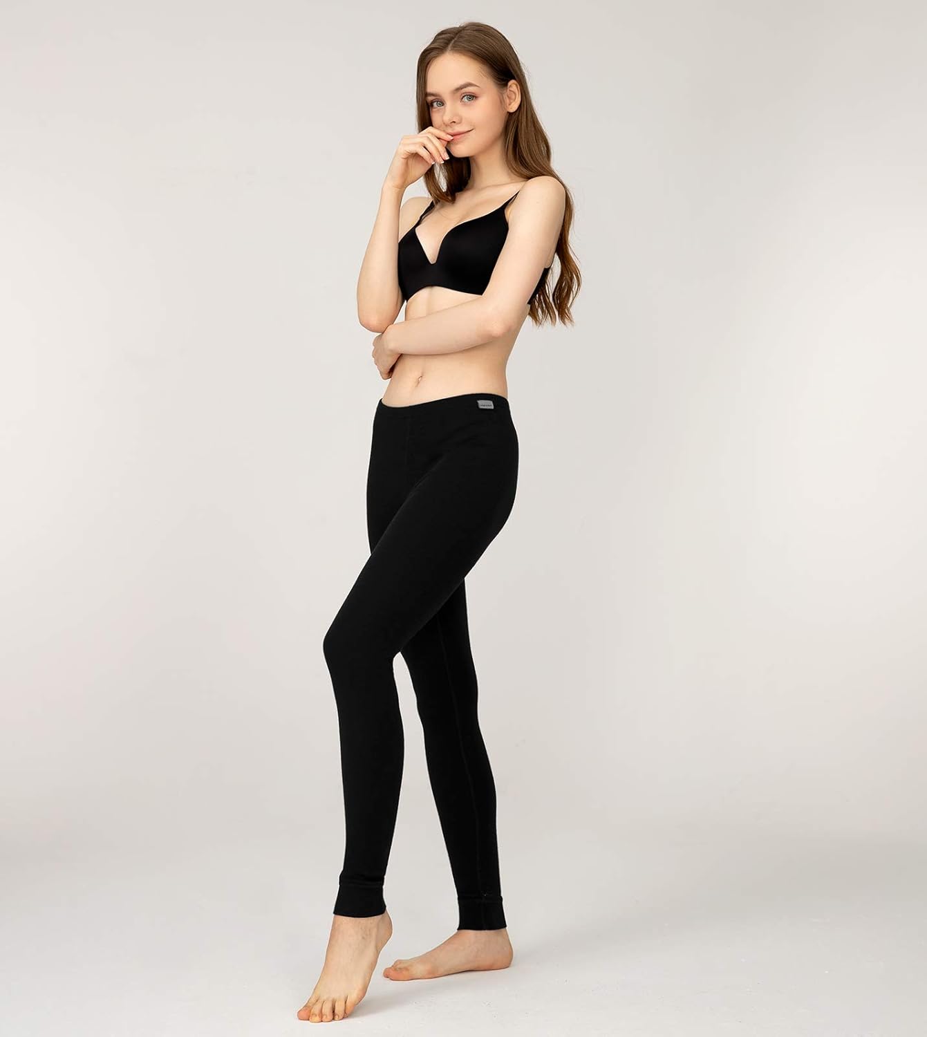 LAPASA Women's 100% Merino Wool Thermal Underwear Pants Midweight Long Johns Leggings Base Layer Bottoms L49 (X-Large, Black) at  Women’s Clothing store