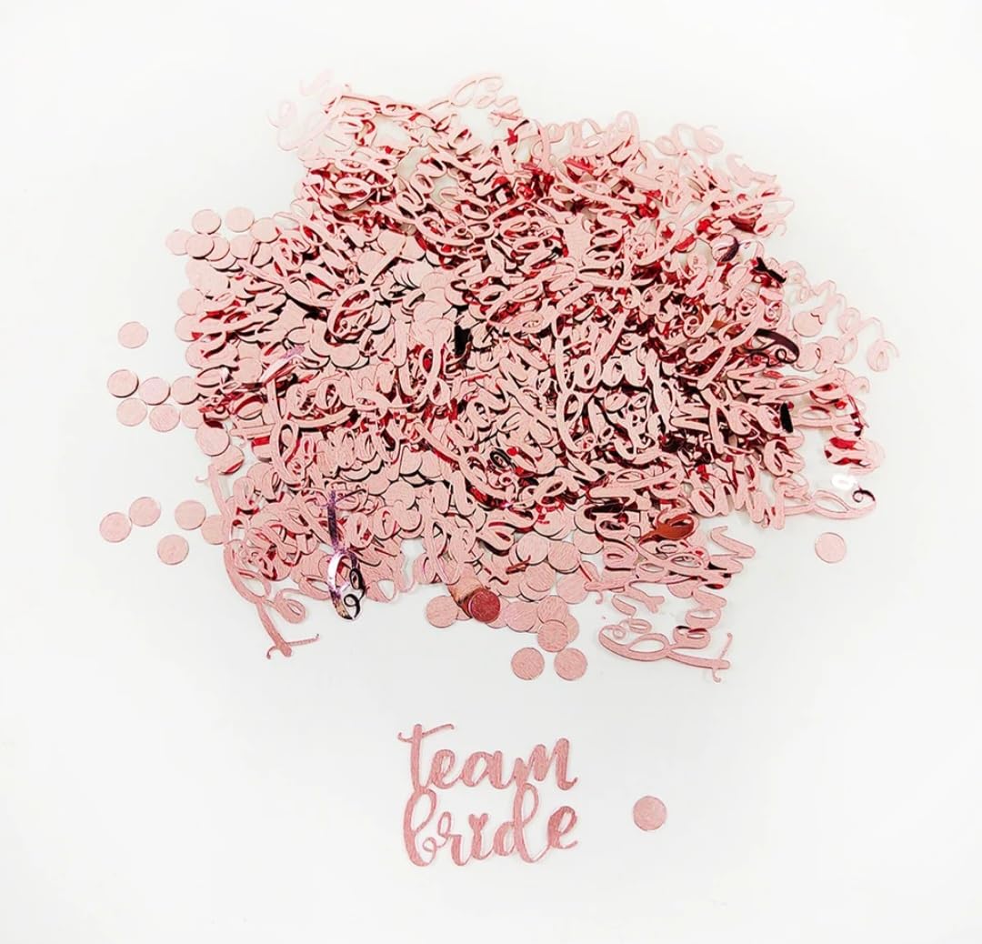 Team Bride Confetti Rose, Table Decoration, Hen Party, Bridal Shower Decoration, Hen Party Decoration, Rose Gold, Sequins, Wedding, Wedding Confetti, Maid of Honour, Bride, Party, Table Jewellery