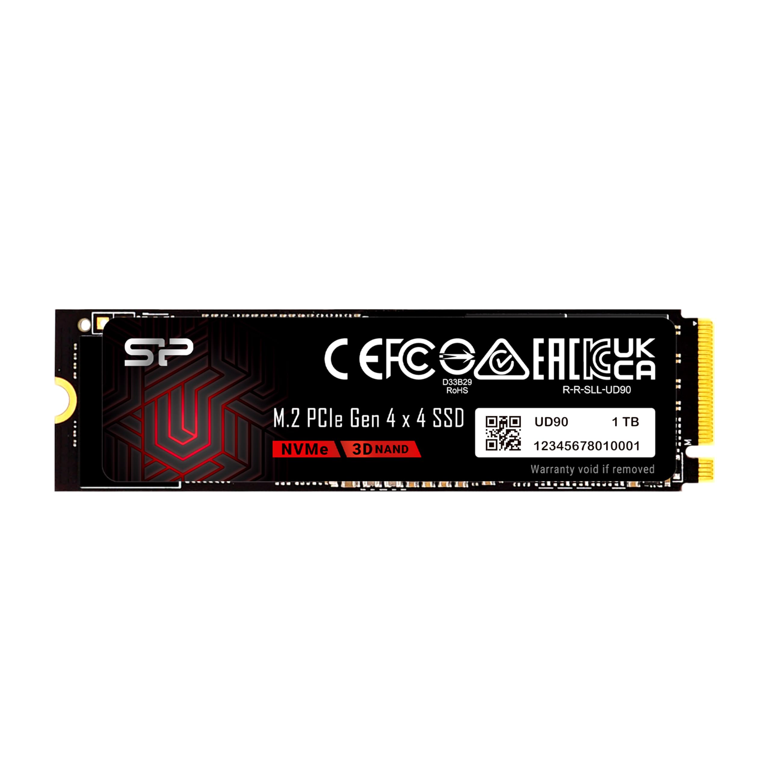 Photo 1 of Silicon Power 1TB UD90 NVMe 4.0 Gen4 PCIe M.2 SSD R/W up to 5,000/4,800 MB/s (SP01KGBP44UD9005)