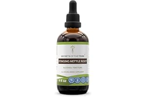 Secrets of the Tribe -Stinging Nettle Root Tincture Alcohol Extract, Stinging Nettle (Urtica Dioica) Dried Root 4 OZ