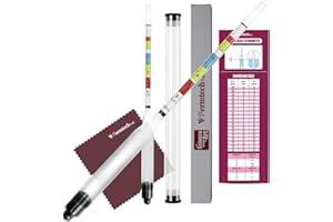Fermtech Glass Triple Scale Hydrometer. Test The ABV, Brix & Gravity of Your Wine, Beer, Mead & Kombucha accurately (Hydro)