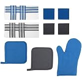 Chicago Metallic 9 Piece Kitchen Textile Set Cotton Essentials | Heat resistant protection, Machine washable fabric, Cooking and baking prep, Fits standard trivets