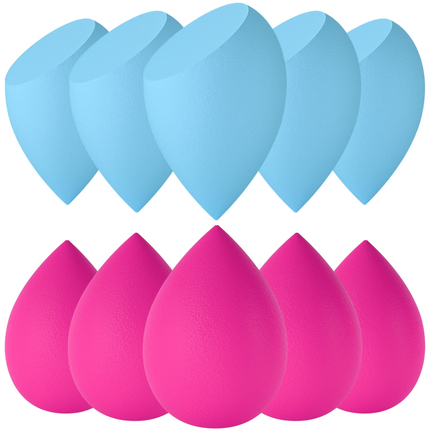 Korintin Makeup Sponge, Beauty Blenders 10 PCS, Washable Non Latex Foundation Sponge, Use Dry and Wet Both, for Liquid, Cream and Powder, Gift for Women (10)