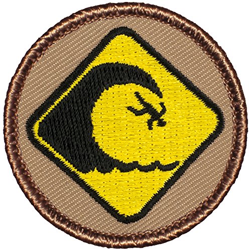 High Surf Patrol Patch - 2" Diameter Round Embroidered Patch