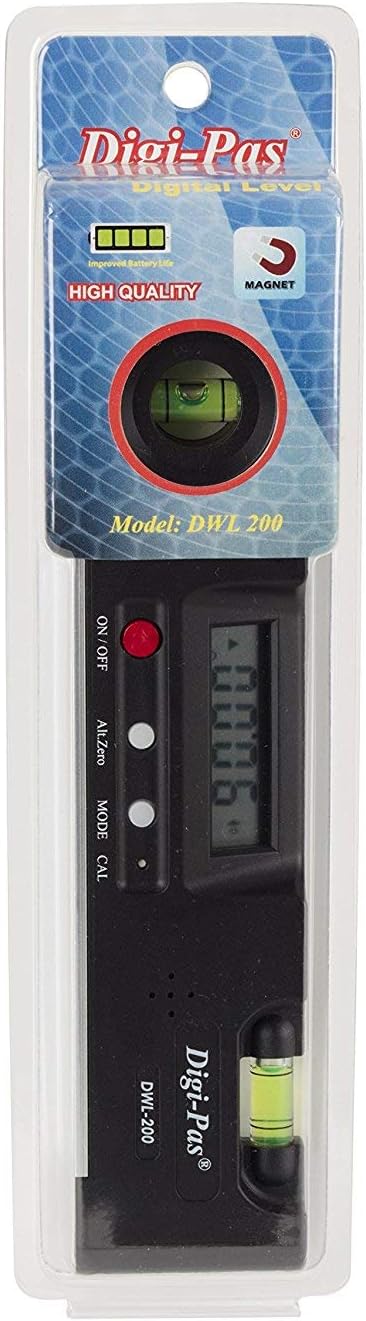 OKSLO Digi-Pas DWL200 Digital Electronic Torpedo Level, Protractor, Angle Gauge, Magne