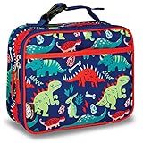 LONECONE Kids' Insulated Lunch Box - Cute Patterns for Boys and Girls, Snack-O-Saurus, Standard with Buckle