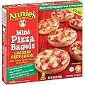 Annies Homegrown Uncured Pepperoni Mini Pizza Bagels, 6.65 Ounce -- 12 per case.
