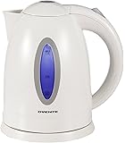Ovente 1.7L BPA-Free Electric Kettle, Fast Heating Cordless Water Boiler with Auto Shut-Off and Boil-Dry Protection, LED Light Indicator, White (KP72W)