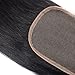 Brazilian Virgin Human Hair Straight Lace Closure 4x4 Free Part Silk Straight Human Hair Top Lace Closure 8A Grade 16 Inch Natural Black Color