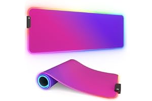 ITNRSIIET RGB Gaming Mouse Pad Full Desk XL Extended Large Gaming Mousepad 12 Lighting Modes, 30% Thicker, Big LED Desk Mat f