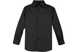 Spring Notion Boys' Long Sleeve Dress Shirt for Boys Kids Toddlers