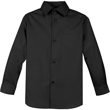 18 month black dress shirt The Essential Solid Black Dress Shirt 17.5 (36/37) / French Cuffs / Black