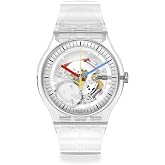 Swatch New Gent Biosourced Unisex Watch Casual Polymer Transparent Quartz Waterproof Clearly New Gent