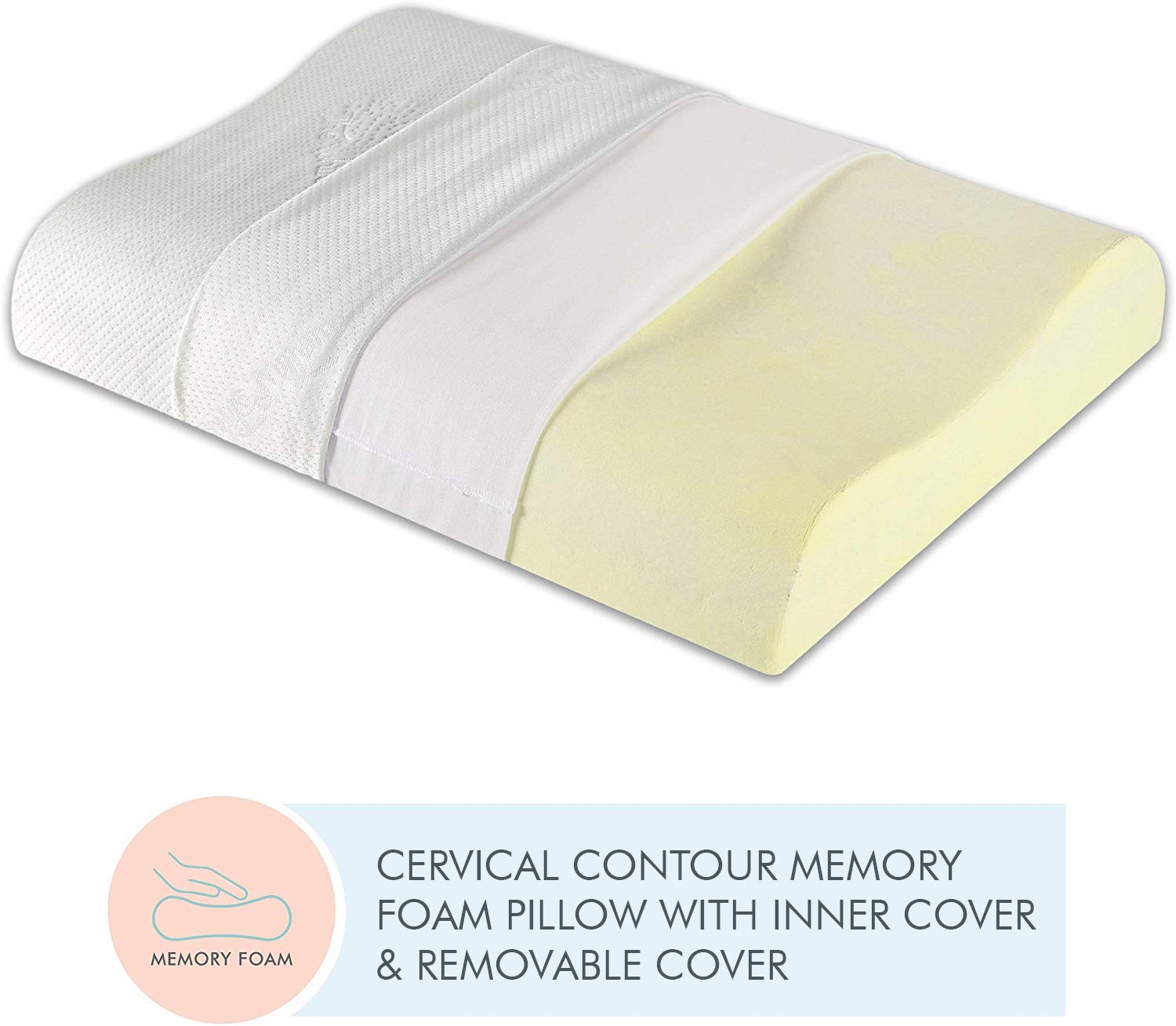 The White Willow Cervical Orthopedic Memory Foam King Size Contour Neck