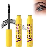 Bubble Mascara - Smudge-Proof, Volume and Length Formula for Bold, Lengthening and Curling, Natural, Thick, Long Lasting Waterproof and Sweatproof, Can Be Layered to Boost Curl (2PCS)