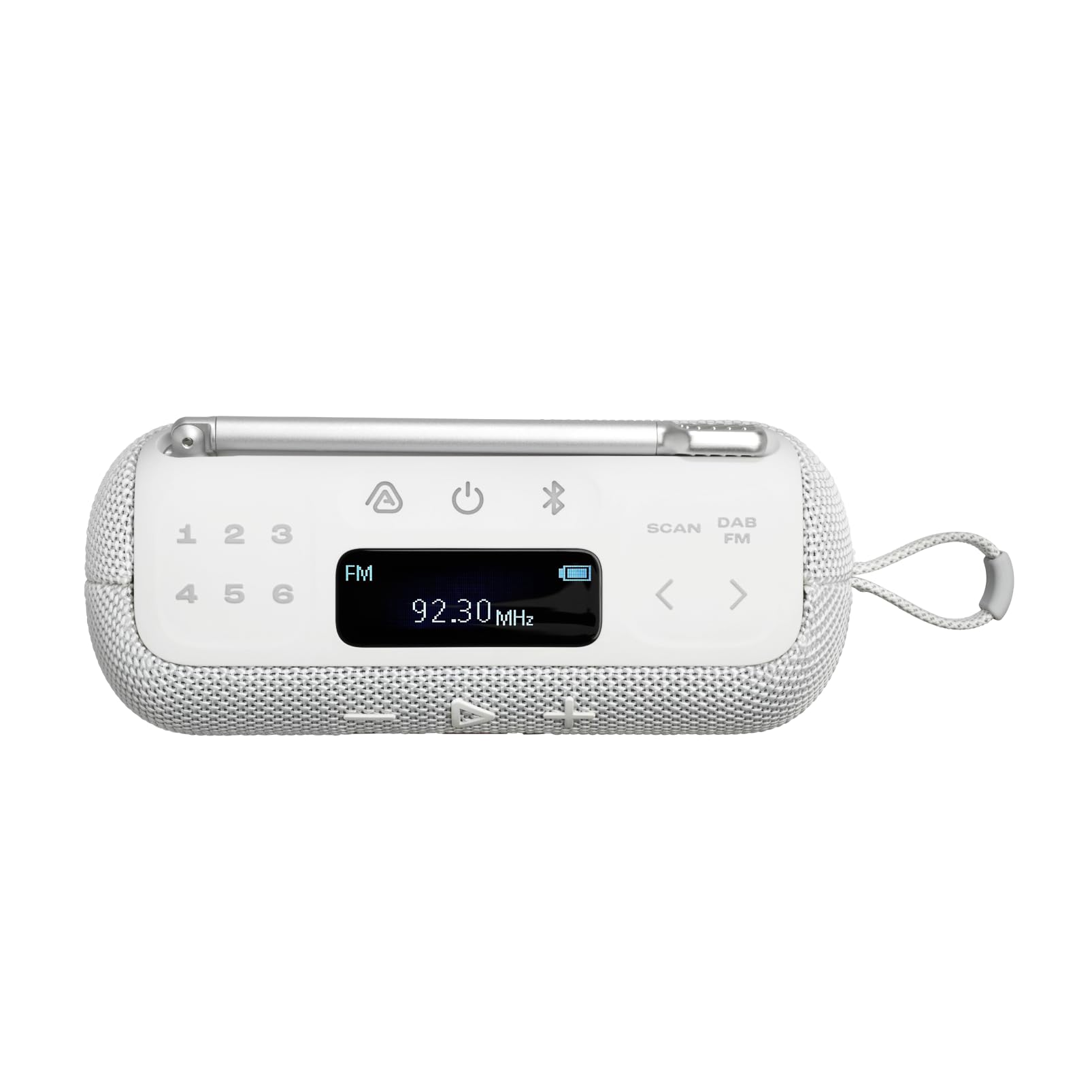 JBL Tuner 3 Tragbares DAB/DAB+/UKW Bluetooth Radio mit 6 Sendern, Bis zu 15 Std Wiedergabe, IP68 Wasser- und staubdicht, Auracast Multi-Cast-Verbindung, Kompatibel mit JBL Portable App, Weiß 2
