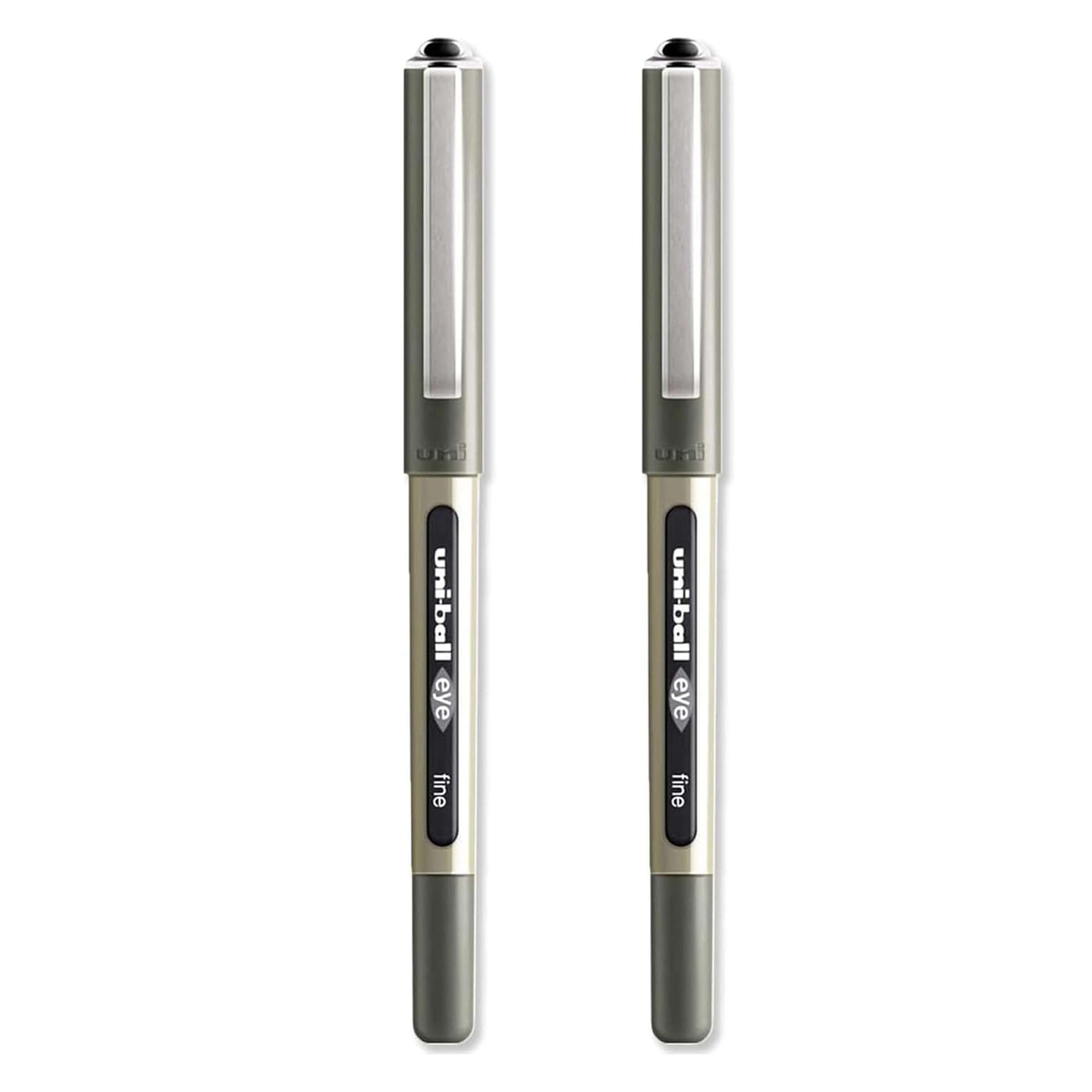 uni-ball EYE - UB-157E Rollerball Pens - 0.7mm Nib - Black Ink - Pack of 2
