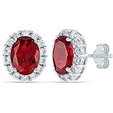 LeCalla 925 Sterling Silver Cubic Zirconia Stud Earrings for Women | Classic CZ Silver Earrings Jewelry | Birthday Anniversary Valentine’s Day Gift for Her, Wife, Mom