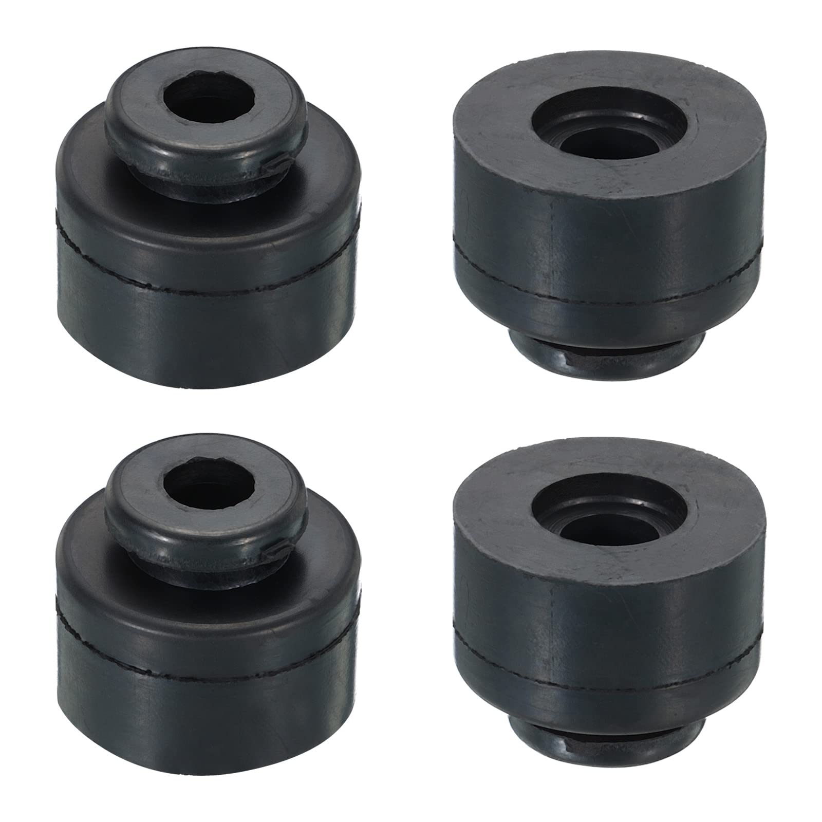 PATIKIL 1.4"x1.1" Refrigeration Compressor Rubber Mounting Feet, 4 Pack Foot Mount Anti Vibration Pad Replacement for Air Conditioner Refrigerator Electric Motor, Black