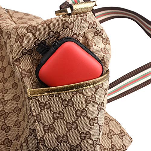 Meuxan 6-Pack 6 Color Earbud Case Earphone Storage Pouch with Carabiner for USB Cable Flash Drive and More