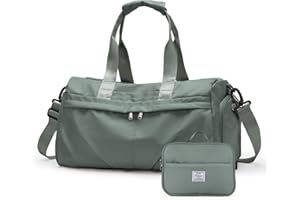 WONHOX Travel Duffel Bag, Sports Gym Tote Bag, Shoulder Weekender Overnight Bags for Women