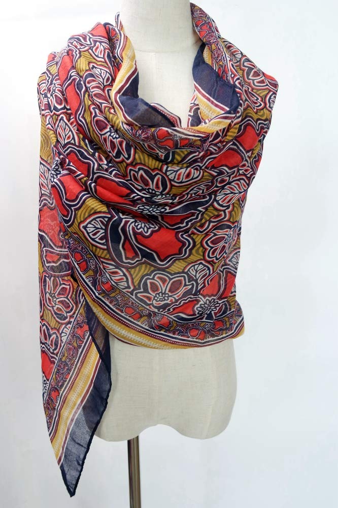 Women Shawl Wrap Spring Fall Lightweight Scarfs Fashion Flowers Print Scarf Women Shawl Wrap Spring Fall Lightweight Scarfs Fashion Flowers Print Scarf
