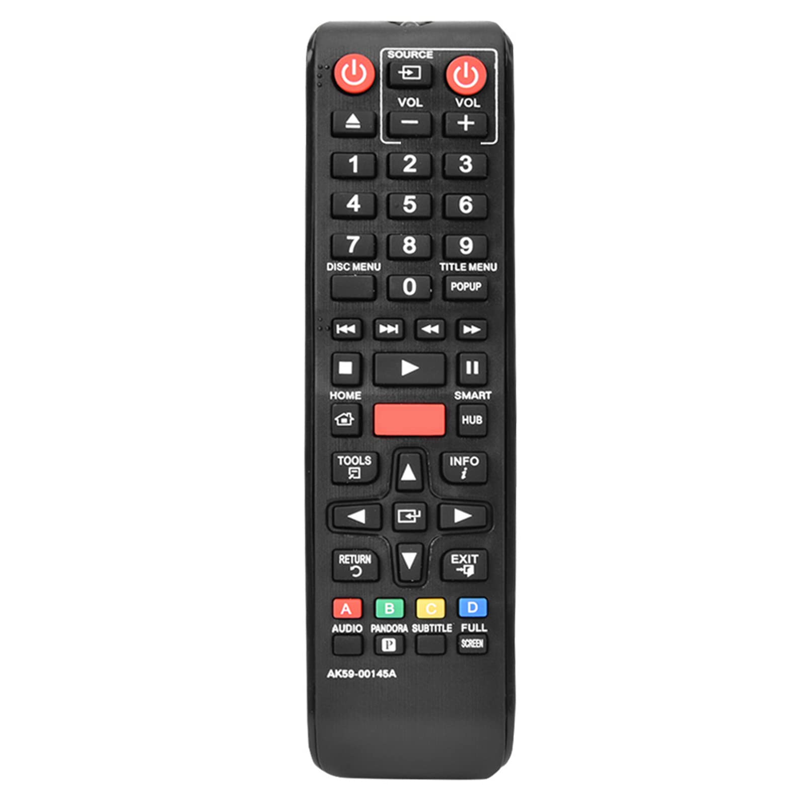 Socobeta Replaced Remote DVD Player Controller, Universal TV Remote Control for Blu-Ray DVD, AK59-00145A Remote Control