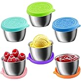 Newception 6pcs 2.4oz Stainless Steel Condiment Cups with Leak-Proof Lids - Perfect for salads, dips, and sauces. Portable design ideal for picnics, travel, and meal prep. Reusable & easy to clean