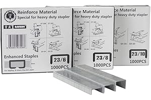 Rayson Heavy Duty Staples, 23/6, 23/8, 23/10 Versatile Multi-Size Pack Enhanced Staples, 3 Boxes of 1000 Staples (3000 Staples)