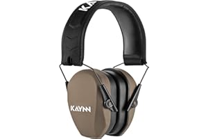 KAYNN 018 Shooting Range Ear Protection NRR 27dB, Adjustable Compact Noise Reduction Hearing Protect Slim Shoot Earmuffs