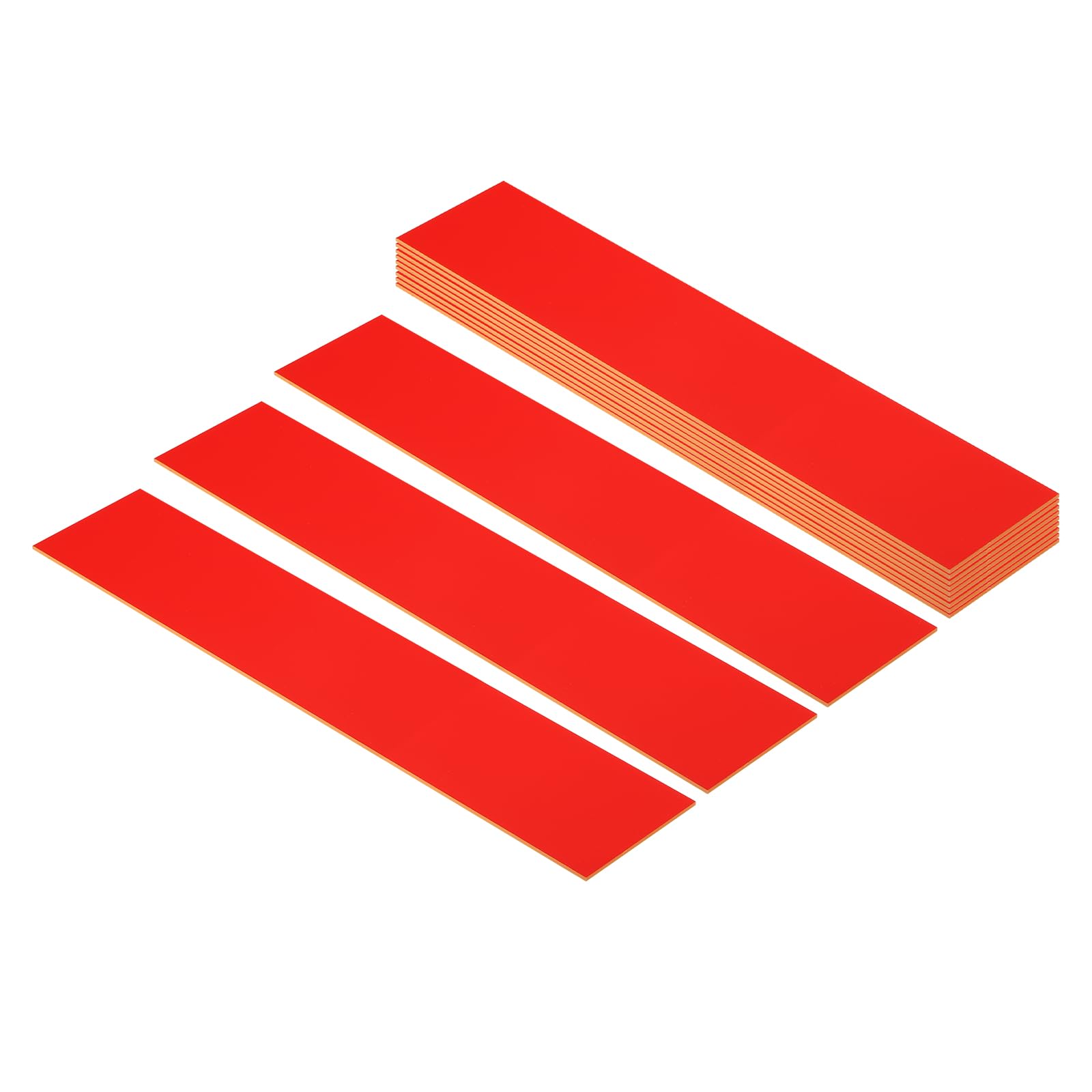 PATIKIL 10"x2" Blank Name Plates, 12 Pack Custom Engraved Name Plate Rectangle Laser Engraving Blanks for Personalized Nameplates Office Desk DIY Painting Supplies, Red, Yellow