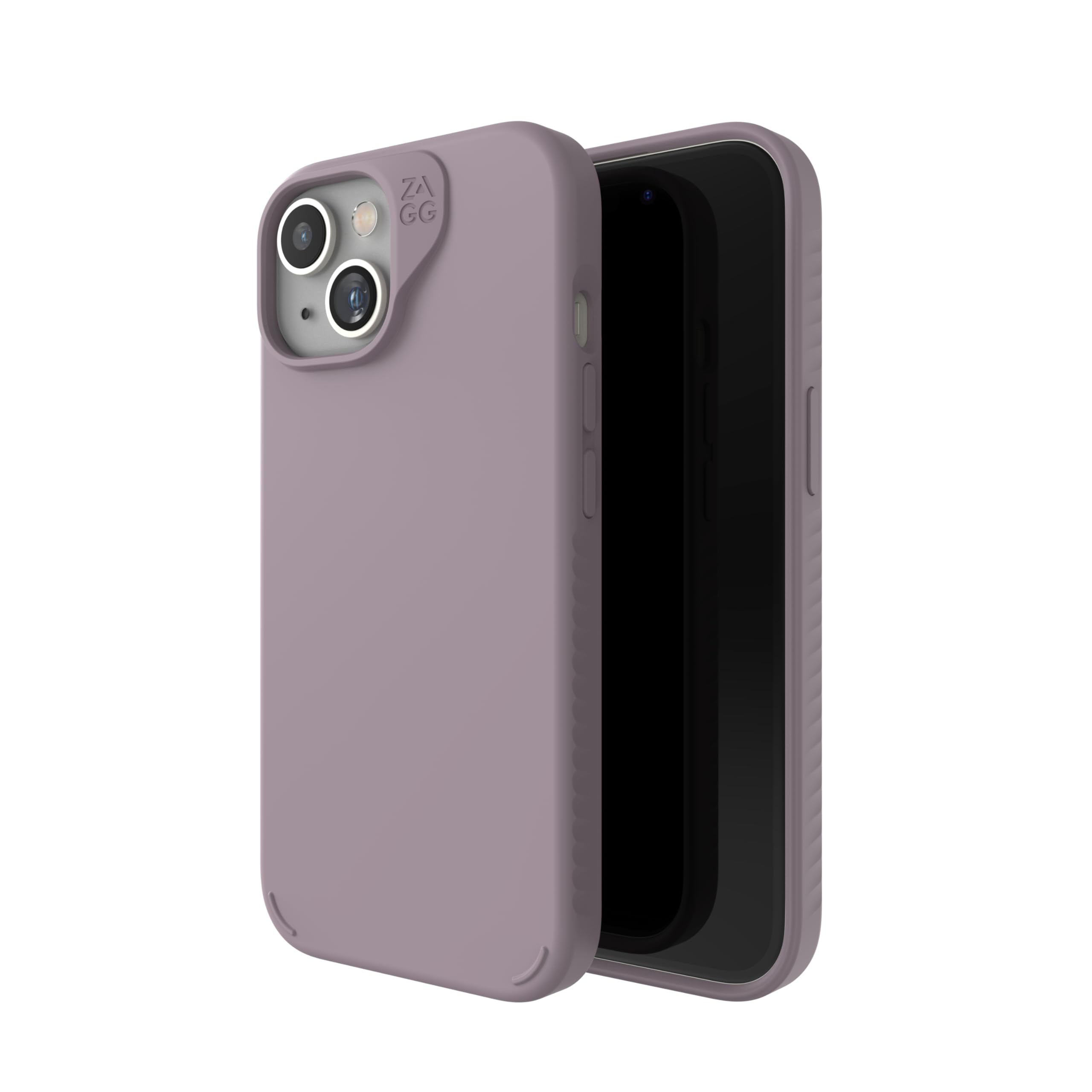 ZAGG Manhattan Snap Graphene-Reinforced Case for iPhone 13, 14 and 15 [6.1-Inch], MagSafe Compatible, Slim Soft Design, Shockproof Phone Back Cover (Lavender)