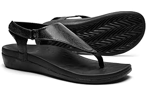 UTENAG Womens Arch Support Sandals Orthotic Adjustable Thong Flip Flops Shoes