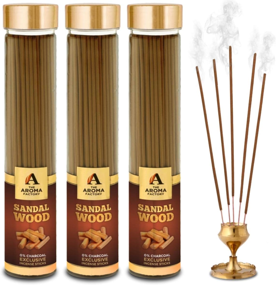 The Aroma Factory Sandalwood Chandan Incense Sticks Agarbatti (Charcoal