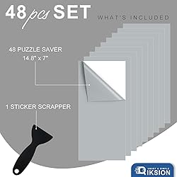 48 Puzzle Saver Sheets, Peel & Stick, Preserve 8 x
