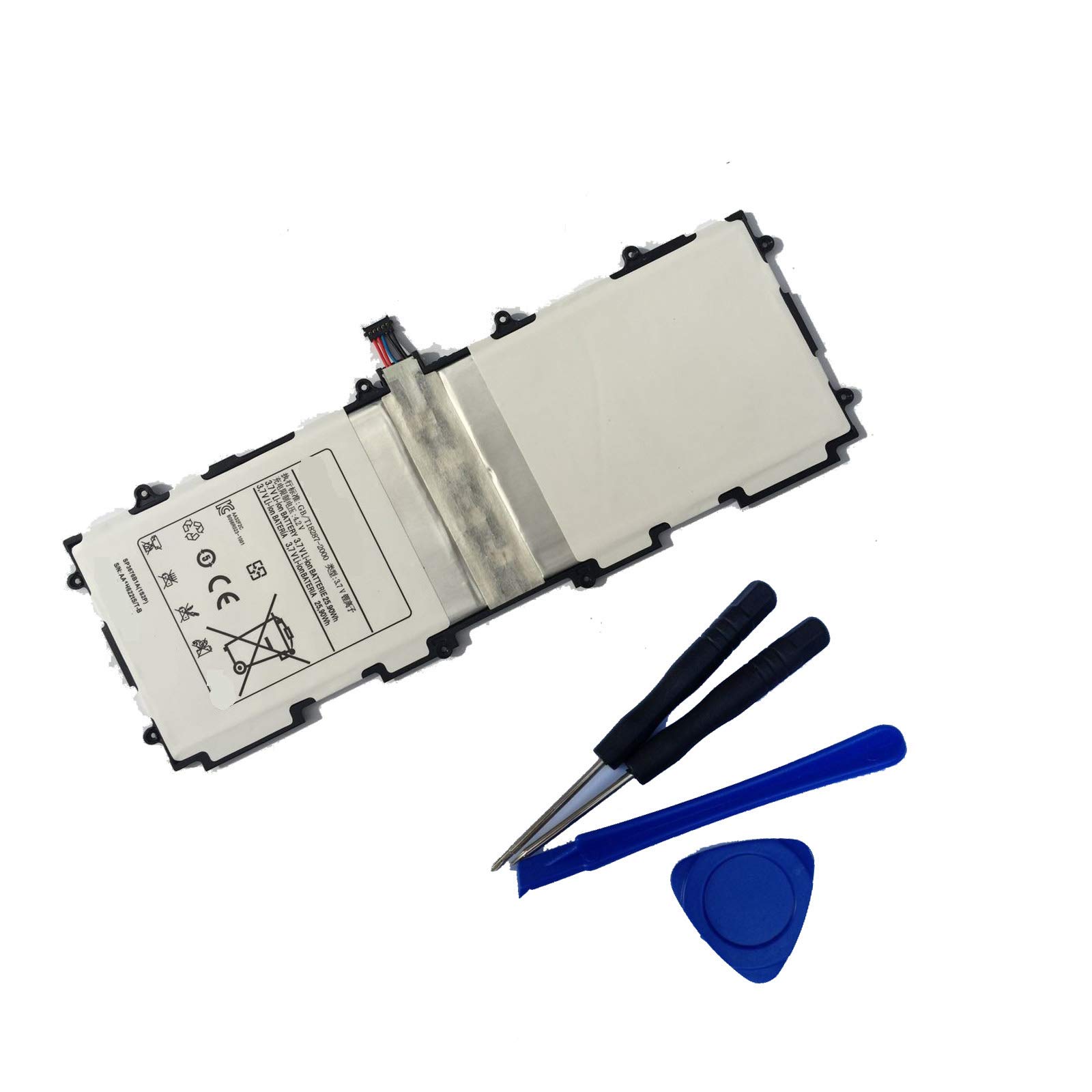 Zgszmall Replacement Battery SP3676B1A For Samsung Galaxy Tab 2 10.1 GT-P5100 P5110 -P5113 -P7500 with Opening tools