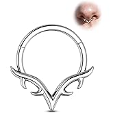 Agrewd Wings of Blades Septum Rings 16G 8MM Surgical Steel Septum Daith Jewelry Helix Daith Piercing Jewelry