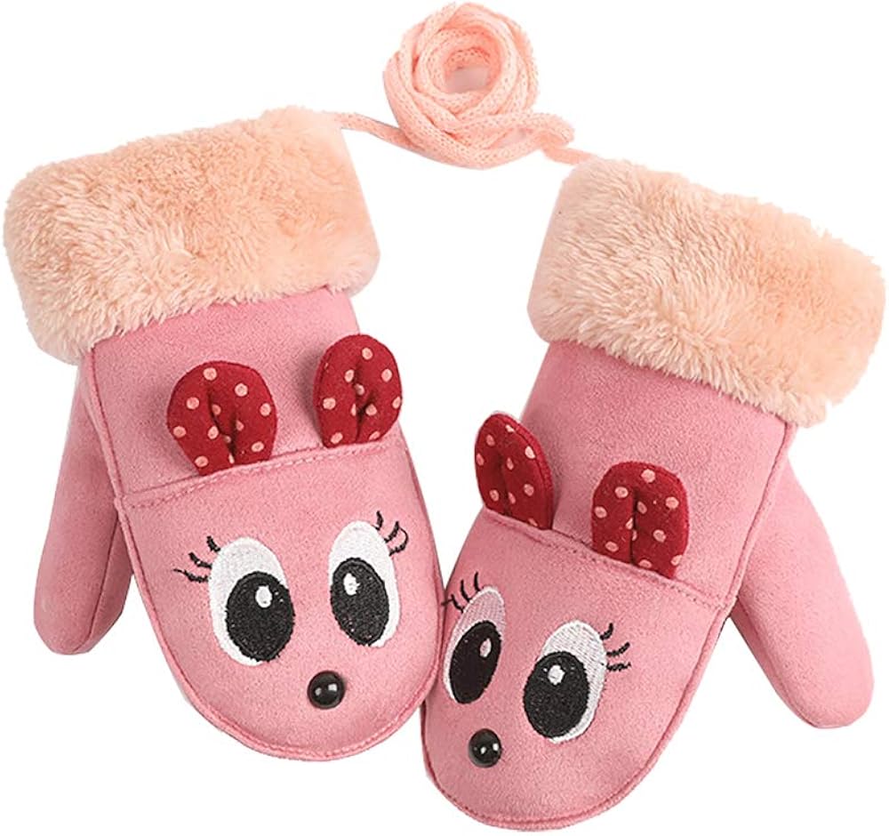 LJWLCH Gloves girls boys 612 years old children Winter waterproof