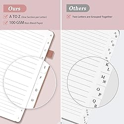 Address Book with Alphabetical Tabs, Hardcover