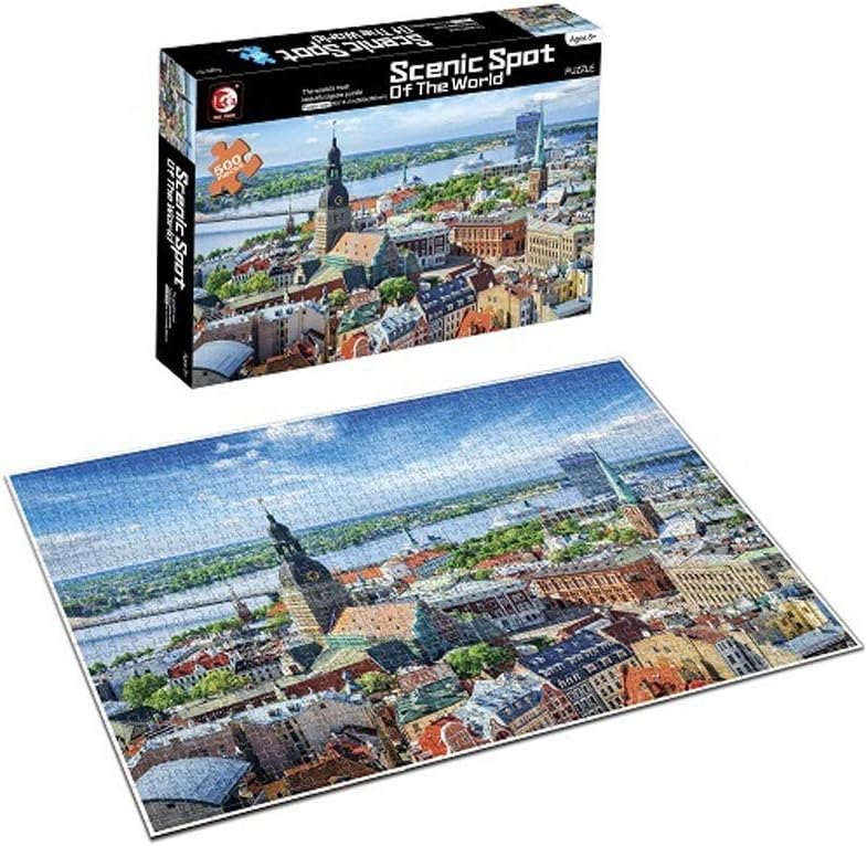 YUPING Sale 500 Piece Puzzle Jigsaw Puzzles for Grown Ups Jigsaw Puzzles for Adults Planets in Space Jigsaw Floor Puzzle Landscape Painting Animal Puzzle Games Educational Toys Aged 14 and Over (A)