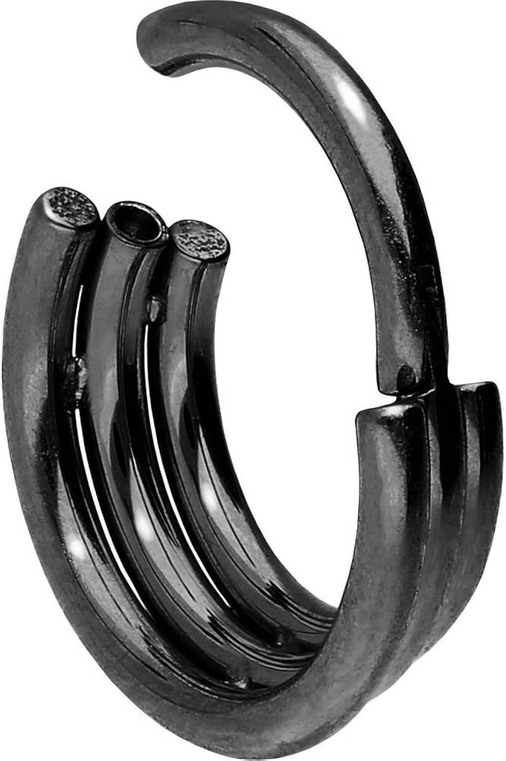 PIERCINGLINE Surgical Steel Segment Ring Clicker, Black Colours - Image 3