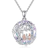 TOUPOP Sister Gifts from Sister Sterling Silver Tree of Life Necklace for 2/3/4 Birthday Jewelry Christmas Valentines Day Gifts for Her Friend Daughter Wife